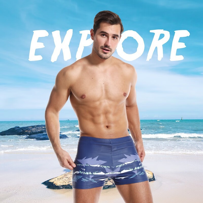 European and American Men's Swim Trunks, Quick-Dry Professional Swimwear, Plus-Size Beach Shorts, Hot Spring Swimming Trunks, Training Wholesale