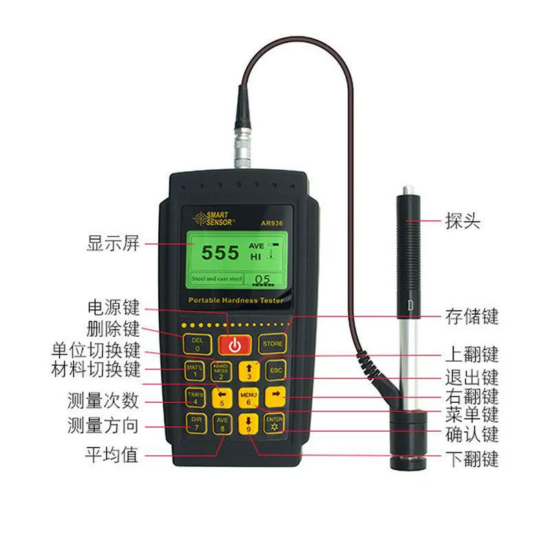 AR936 твердомер Рихтера из стальной формы пластины с прочной жесткости Shima SMART SENSOR