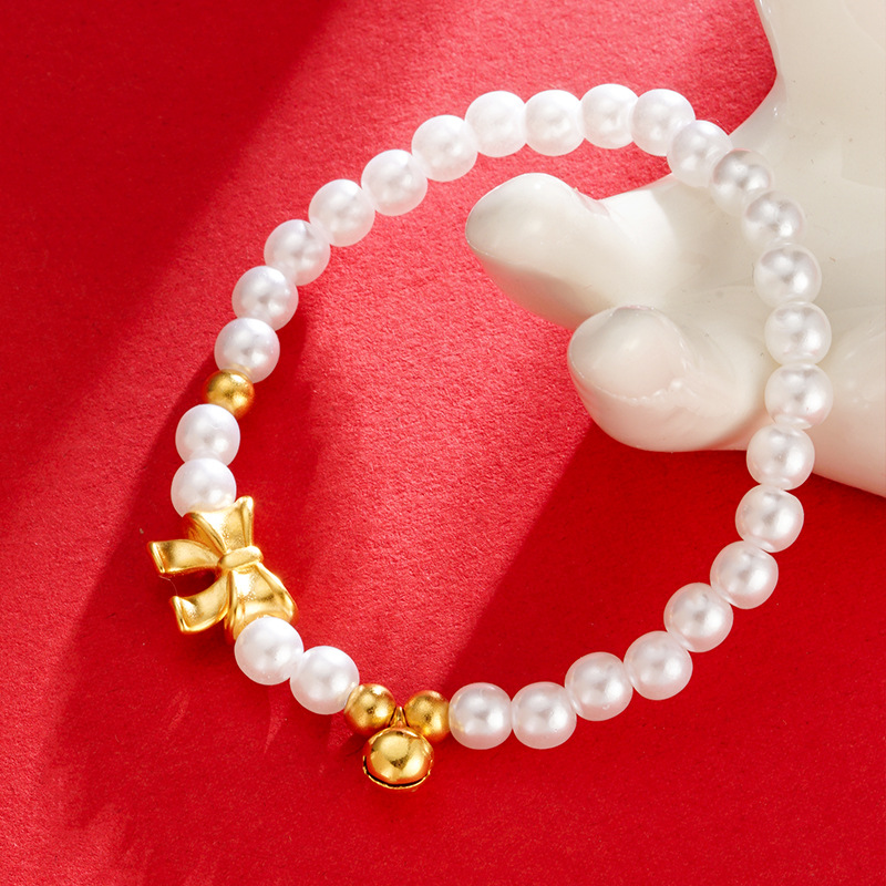 Vietnam oro nacional moda Shell cuentas arco pulsera elegante mujer imitación oro antiguo artesanía imitación perla joyería pulsera