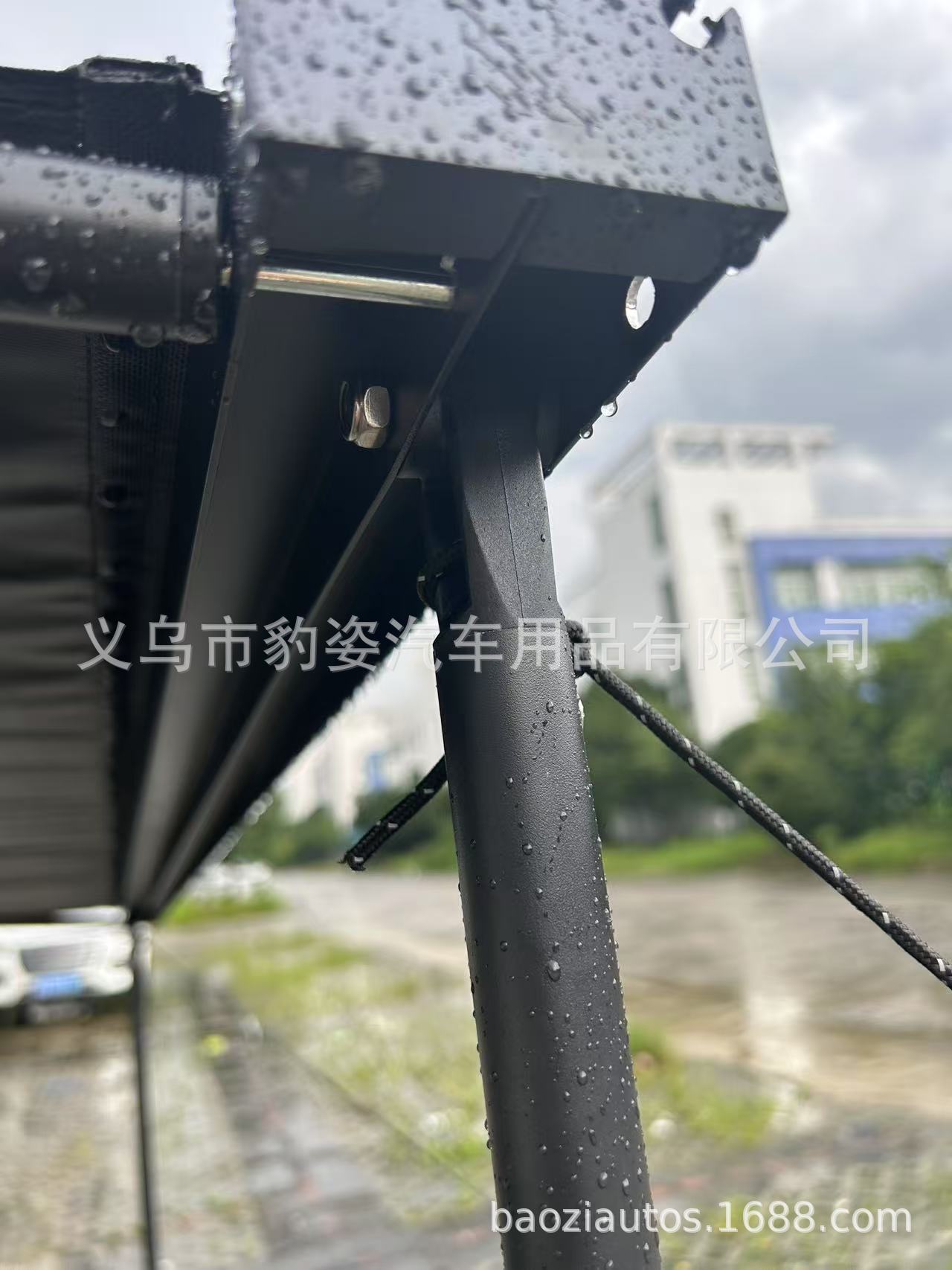 500D Oxford Black Tarp Outdoor Car Roof Side Canopy Aluminum Alloy Car Side Tent Sun Protection Car Camping Sunshade