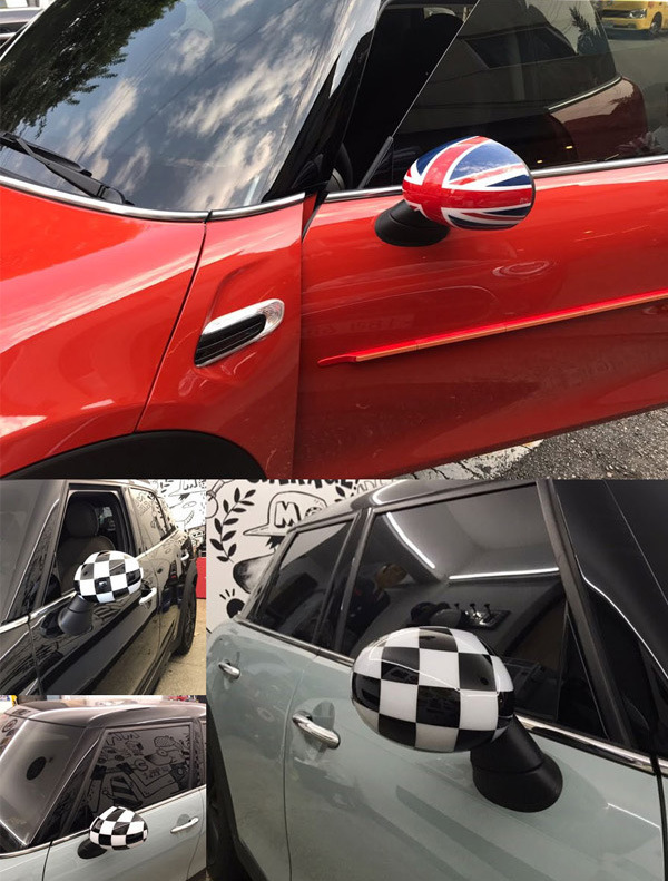 Suitable for Bmw Fans Minii Cooper R55R56R60 Reversing Mirror Rearview Mirror Modified Decorative Sticker Shell