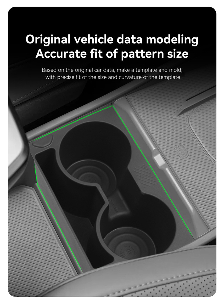 Suitable for 24-25 Kia Ev3 Central Control Water Cup Cover Protection Anti-Slip Mat Car Supplies Special Modification Accessories