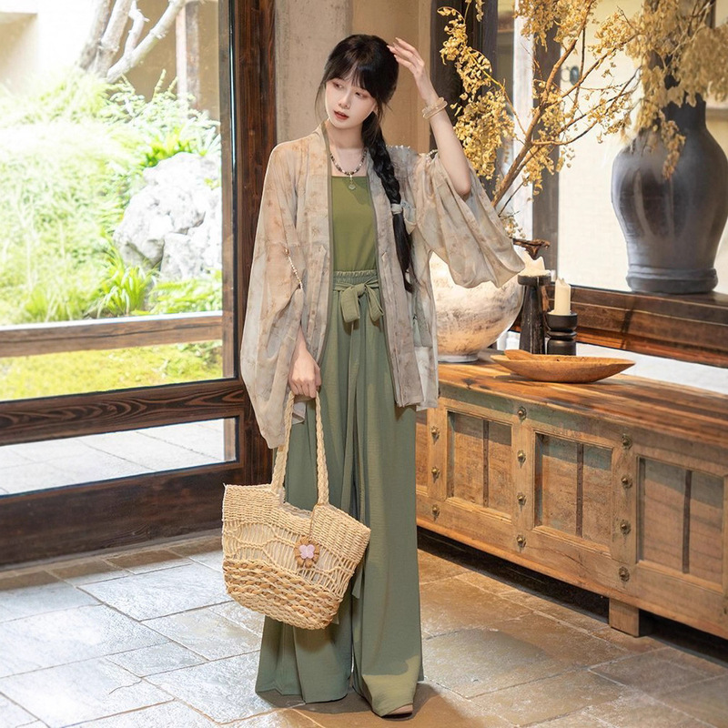 Yang Mi Film Festival Hanfu for Women 2026 New Style Wei Jin Northern Dynasty Pleated Clothing Modified New Chinese Style High-Waisted Slimming Song Pants