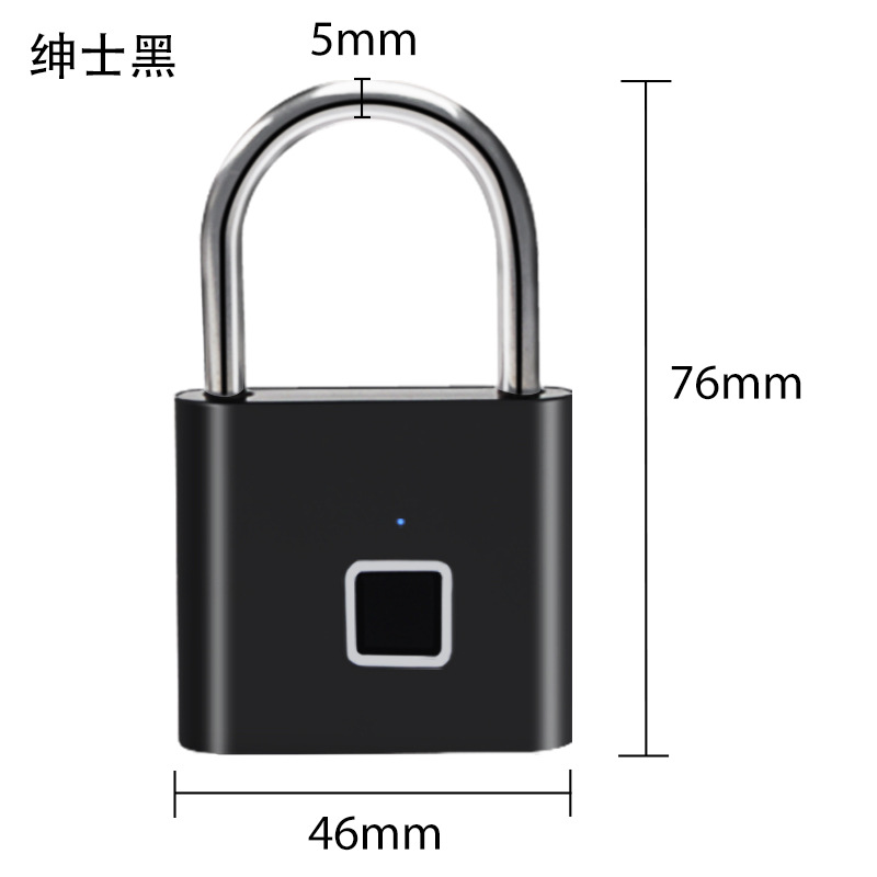 Caballero Black Electronic Lock (20 huellas digitales)