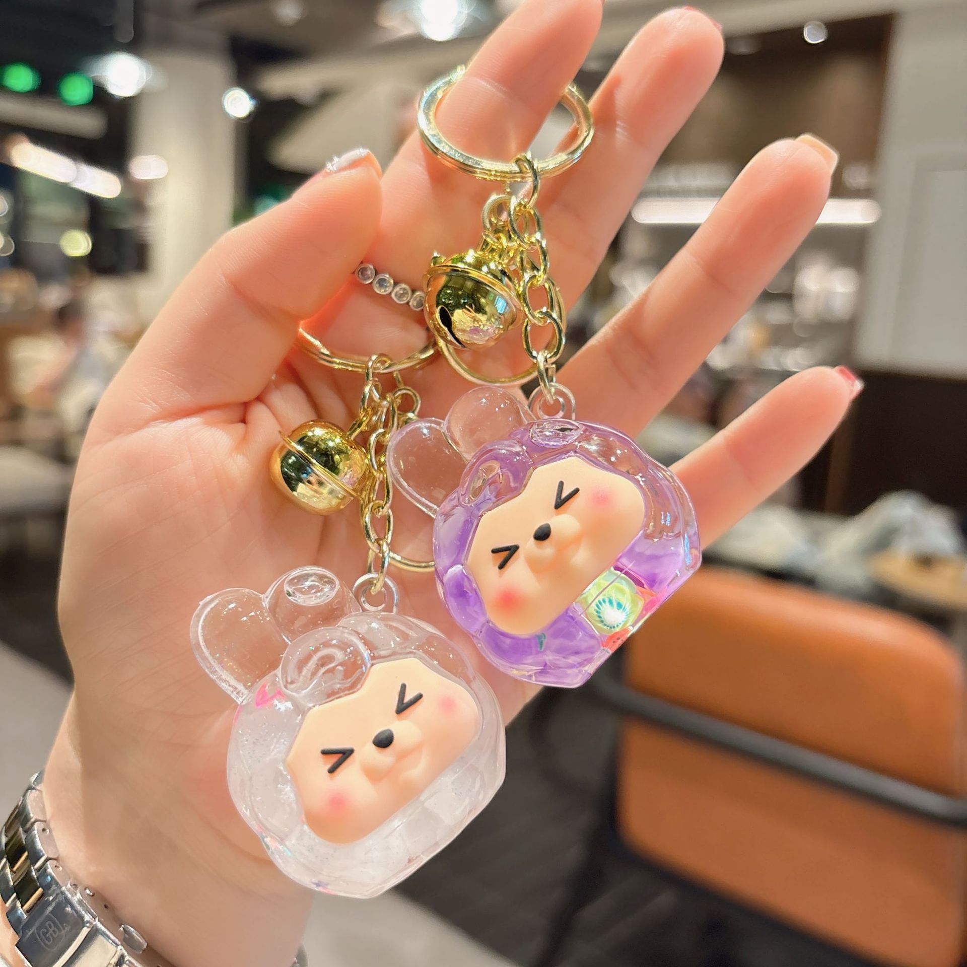 50g Weight Bag Pendant, Keychain Classification 1 Piece Quantity Festival, Shopping Occasion Acrylic Material Cartoon Character Pattern Unisex Gender Cute Style 1 Piece Cute Cartoon Character Acrylic Unisex Bag Pendant Keychain 7