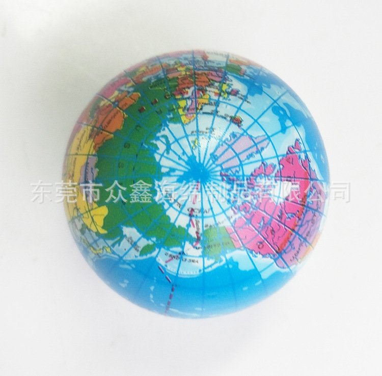 慢回弹减压地球仪整蛊发泄玩具pu发泡解压捏捏乐玩具球科教压力球