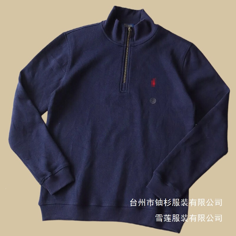 Cross-Border Supply of Seven-Color Rl Ralph Lauren Half-Zip High-Neck Long-Sleeve Knit Sweatshirt for Men Wholesale