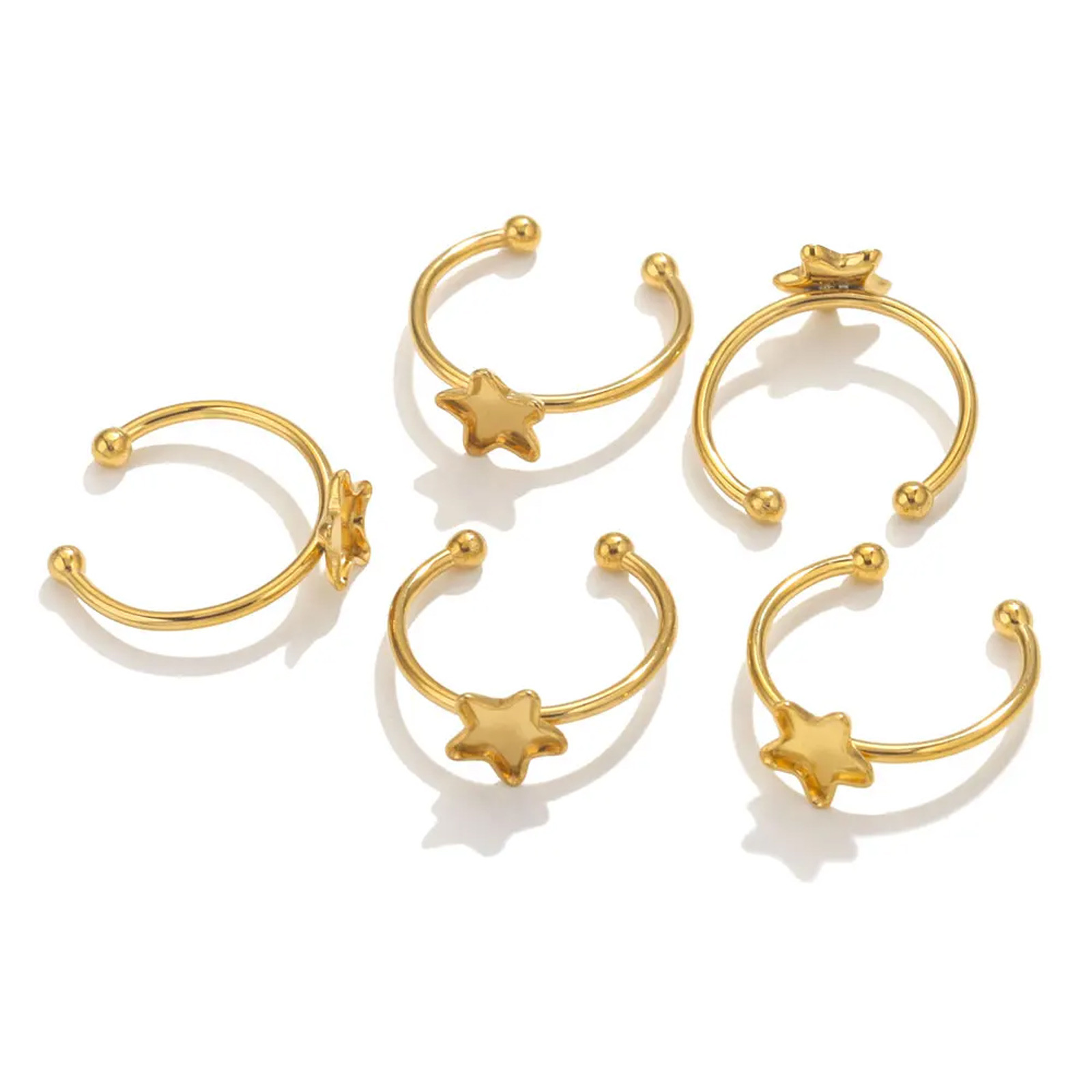 Acero inoxidable color-preservación pulido anillo titular DIY anillo plano anillo superficie horno oro incrustaciones perla apertura anillo titular Accesorios