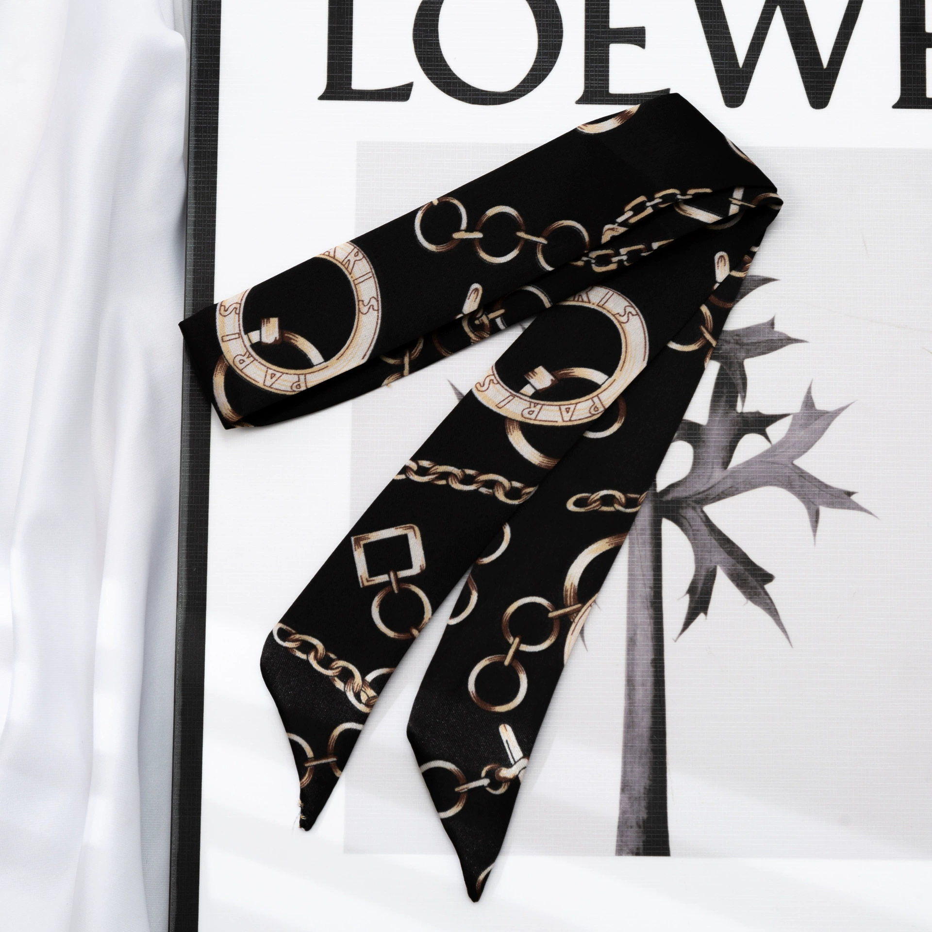 Silk Scarf Hairband (Suhang) long streamer 89×3.8 cm, lightweight gift box option