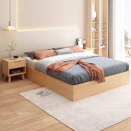 无床头床榻榻米床架落地床简约北欧民宿地台床1.2米日式小户型