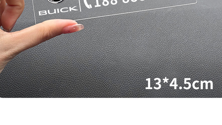 Temporary parking phone number card for car sunscreen and traceless license plate