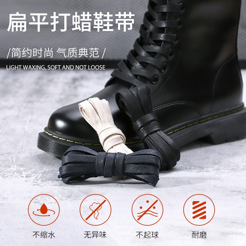 Прогулочная кожаная обувь шнурки Вощеные шнурки кожаная обувь ботинки Martin ботинки Шнурки Длина 90 см веревка для обуви Вощеные плоские шнурки