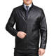 Haining first layer sheepskin leather coat men's middle-aged and elderly dad thin leather jacket lapel spring and autumn coat fashion