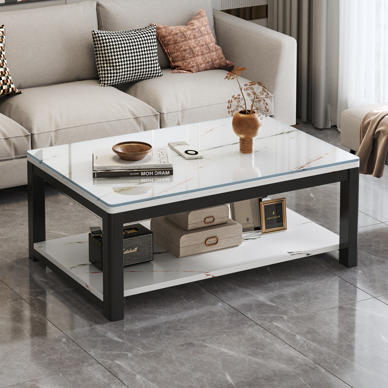 Mesa de centro, sala de estar, hogar, moderno, sencillo, apartamento pequeño, escritorio de té minimalista de vidrio 2023, nueva mesa pequeña