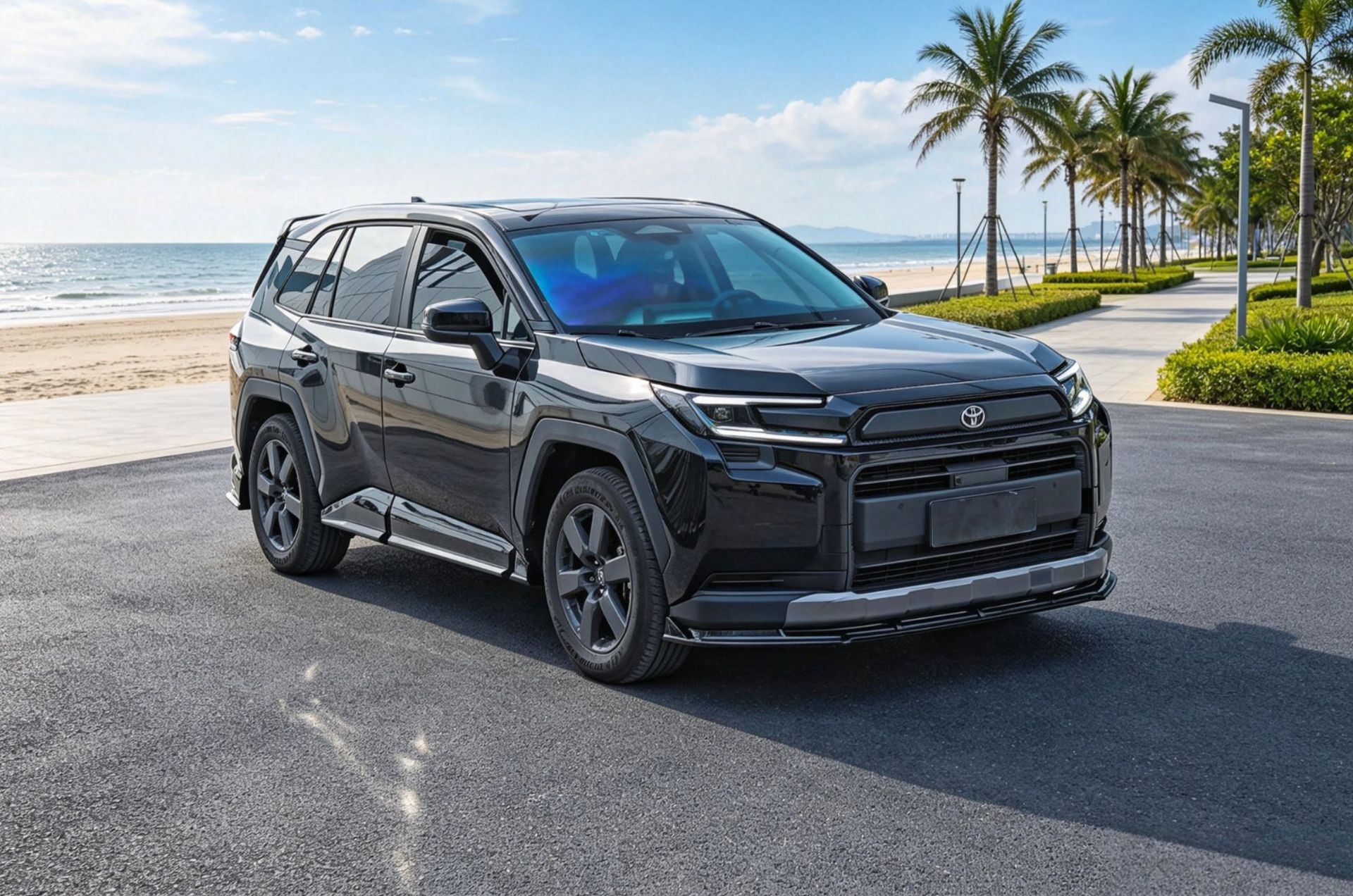 Suitable for 26 Models of Rav4, Rongfang, and Wildlander Modified Front Spoiler, Side Skirts, Rear Bumper, Roof Wing, Rear Diffuser, and Louvered Spoiler