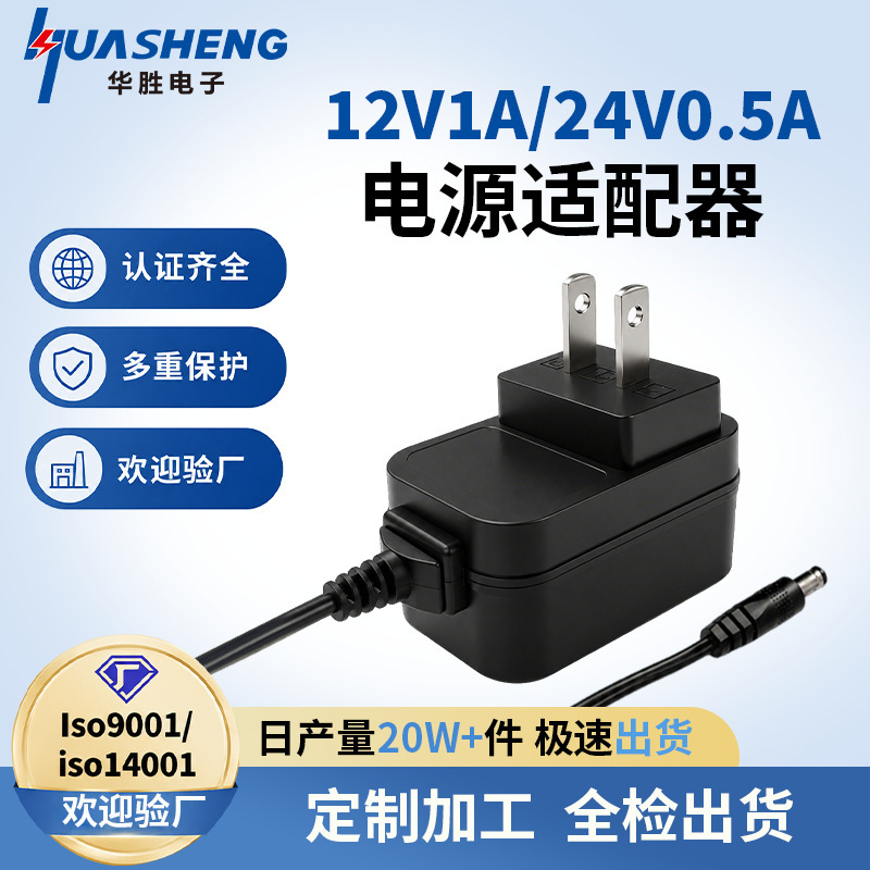 12V1A Power Adapter Etl Certified Lighting Fixtures, Light Strips, Floor Lamps 24V0.5A Power Adapter 19V0.6A