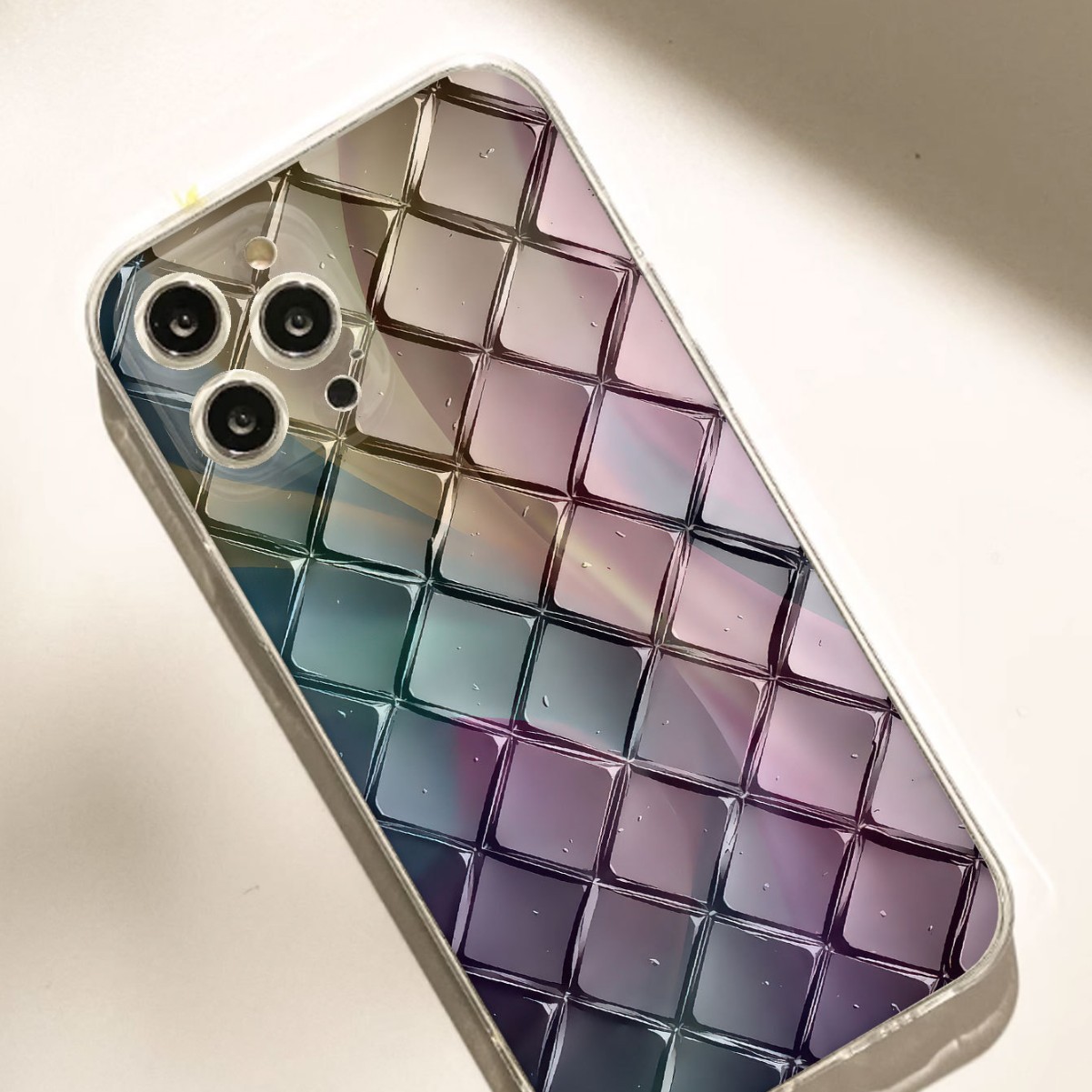 Casas transparentes a prueba de caídas cuadradas de color para iPhone15 / 16 / 17 serie de protección de casas de teléfonos promamax / 14