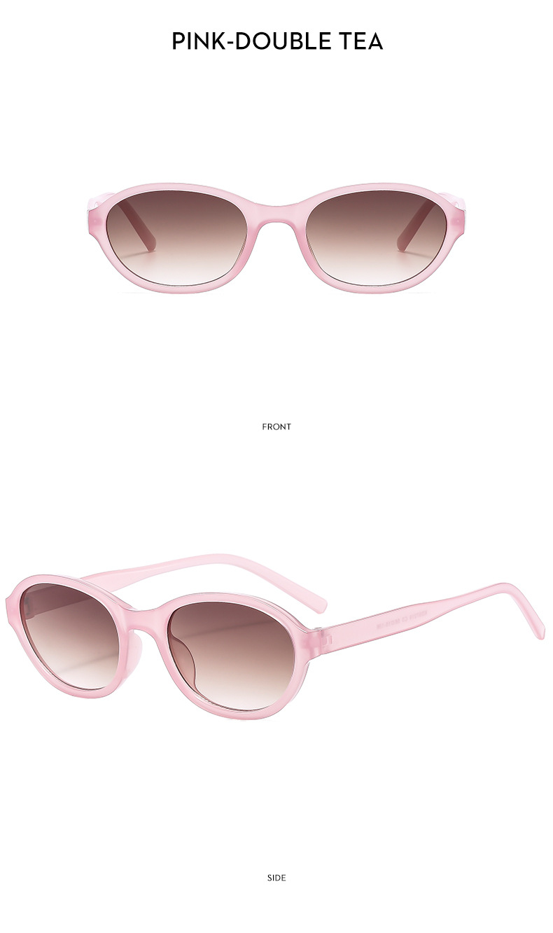 45g Weight Full Frame Glasses Structure Sunglasses Classification PC, UV400 Protection Lens Material Oval Frame Glasses Style Holiday, Travel Occasion Solid Color Pattern All Seasons Season Women's Gender Classic Style, Commute Style Classic Style Commute Solid Color PC UV400 Protection Oval Frame Full Frame Women's Sunglasses 17