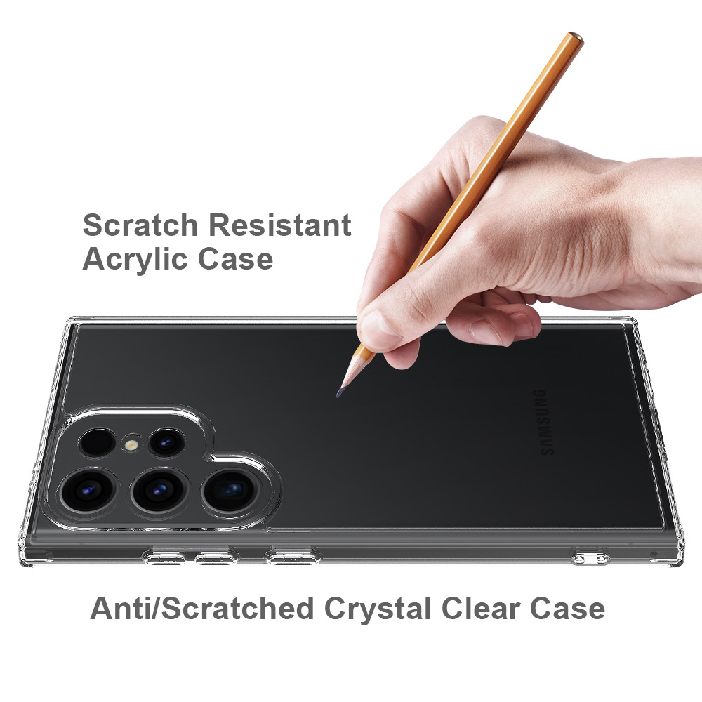 Suitable for S25 Ultra Mobile Phone Case, High-Transparency A22-5G Protective Case, Transparent Case, S23 Fe Anti-Fall Acrylic A72