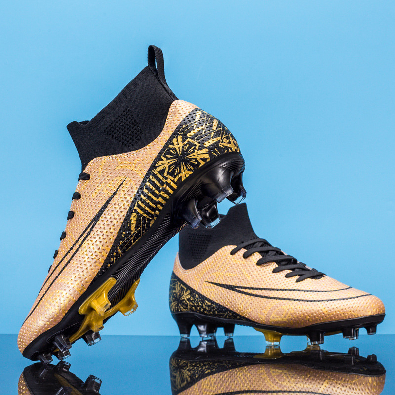 ShoeGlobe - Dropshipping transfronterizo - Zapatillas de fútbol de verano para hombre, caña alta, tacos largos rotos, para estudiantes, niños y jóvenes_voghion.com