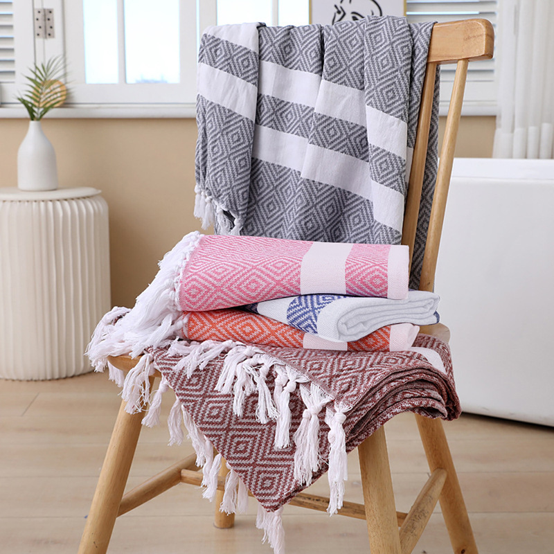 Source Manufacturer Wholesale Turkish Tassel Towels Turkish Specialty Towels Pure Cotton Turkish Towels Soft