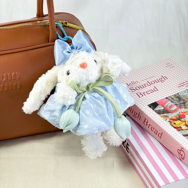 垂れ耳ウサギぬいぐるみキーホルダーペンダントウサギ人形スクールバッグペンダント誕生日ギフト人形卸売|undefined