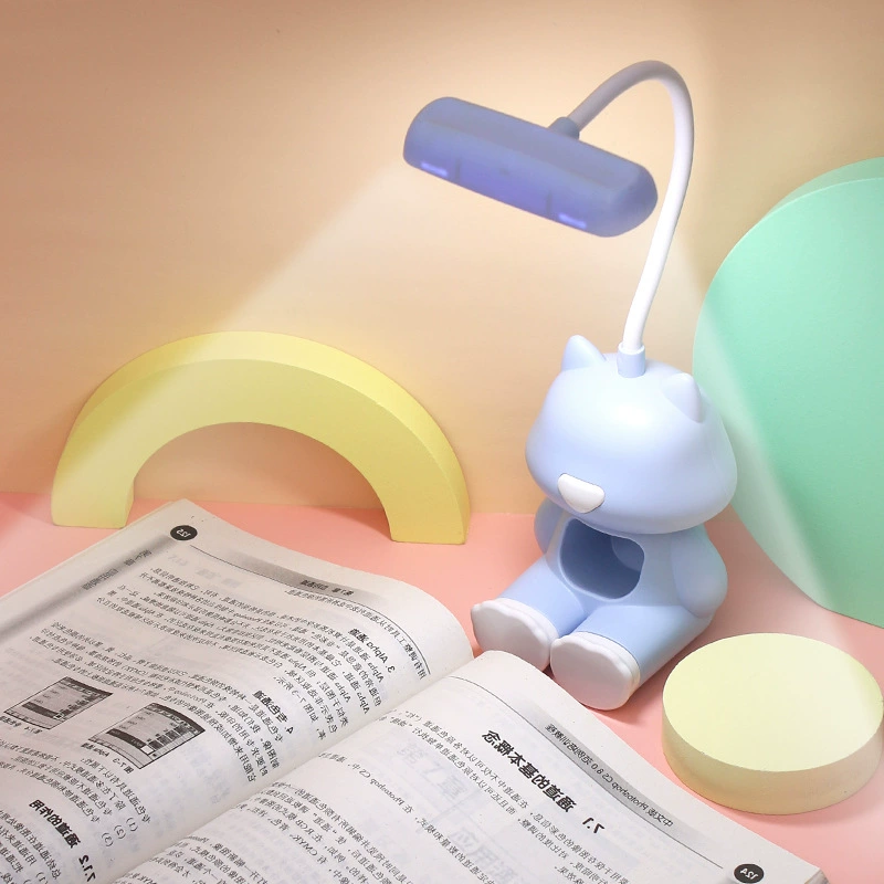 Creative cartoon table lamp for elementary school students, teaching LED reading, lantern for bed, night light, eyes protection
