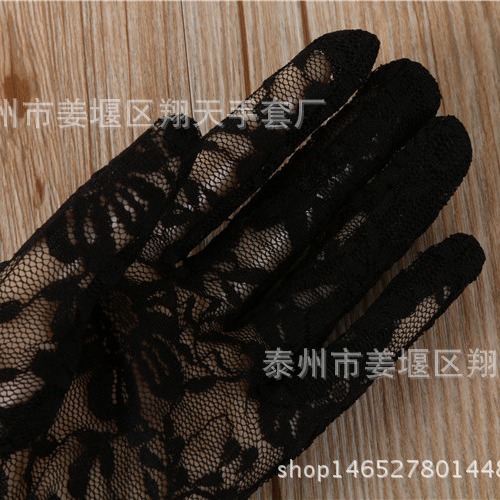 Guantes de encaje corto para mujer transfronteriza delgados guantes de baile sexy GUANTES DE DISFRACES