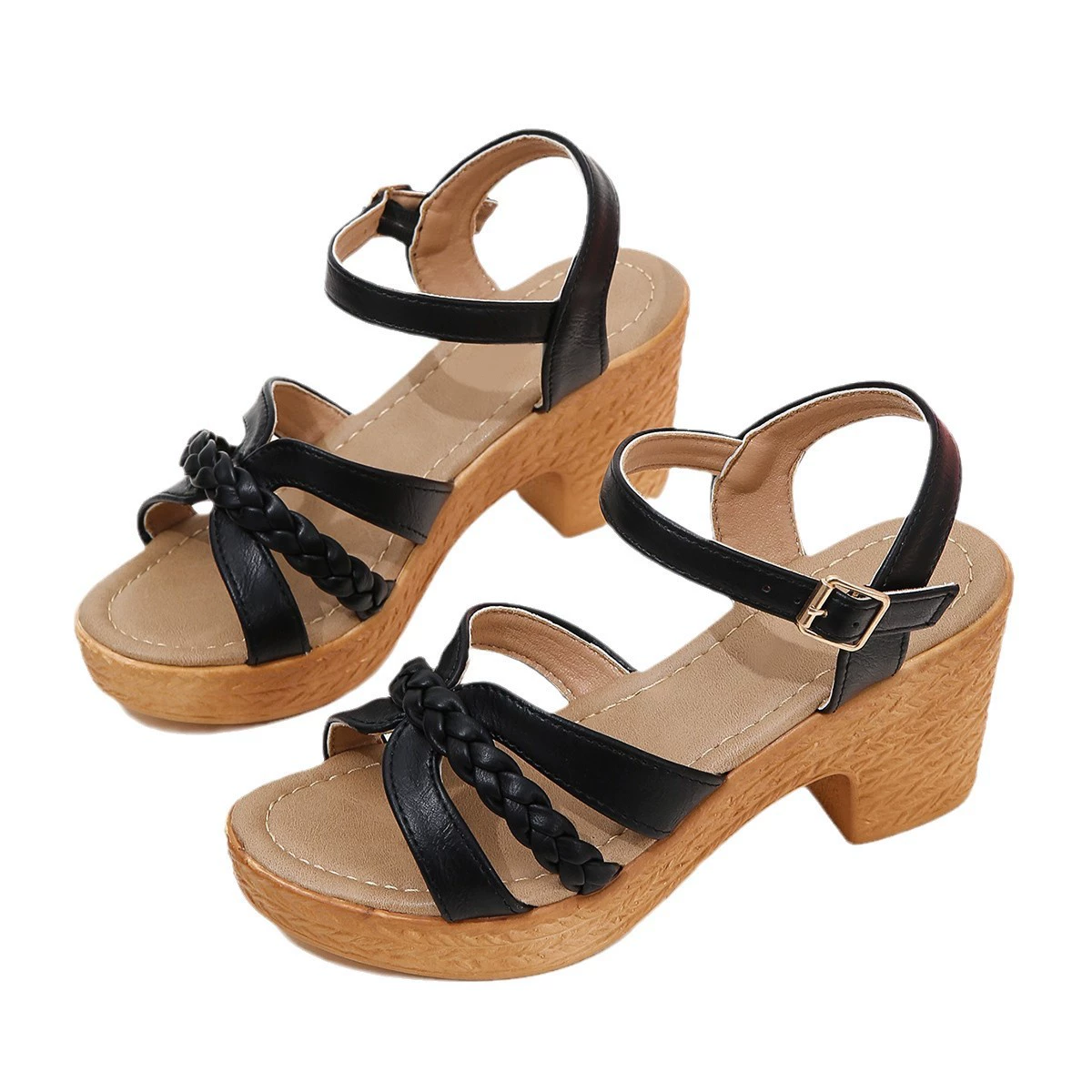 Sandals, summer high footwear, thin strap
