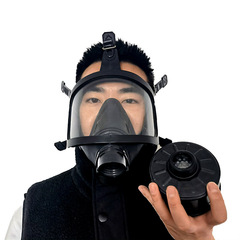 MF14 Anti-toxic Mask with Wide Vision for Spray Painting Chemical Decoration Fire Fighting Dust and Poison Full Face Mask