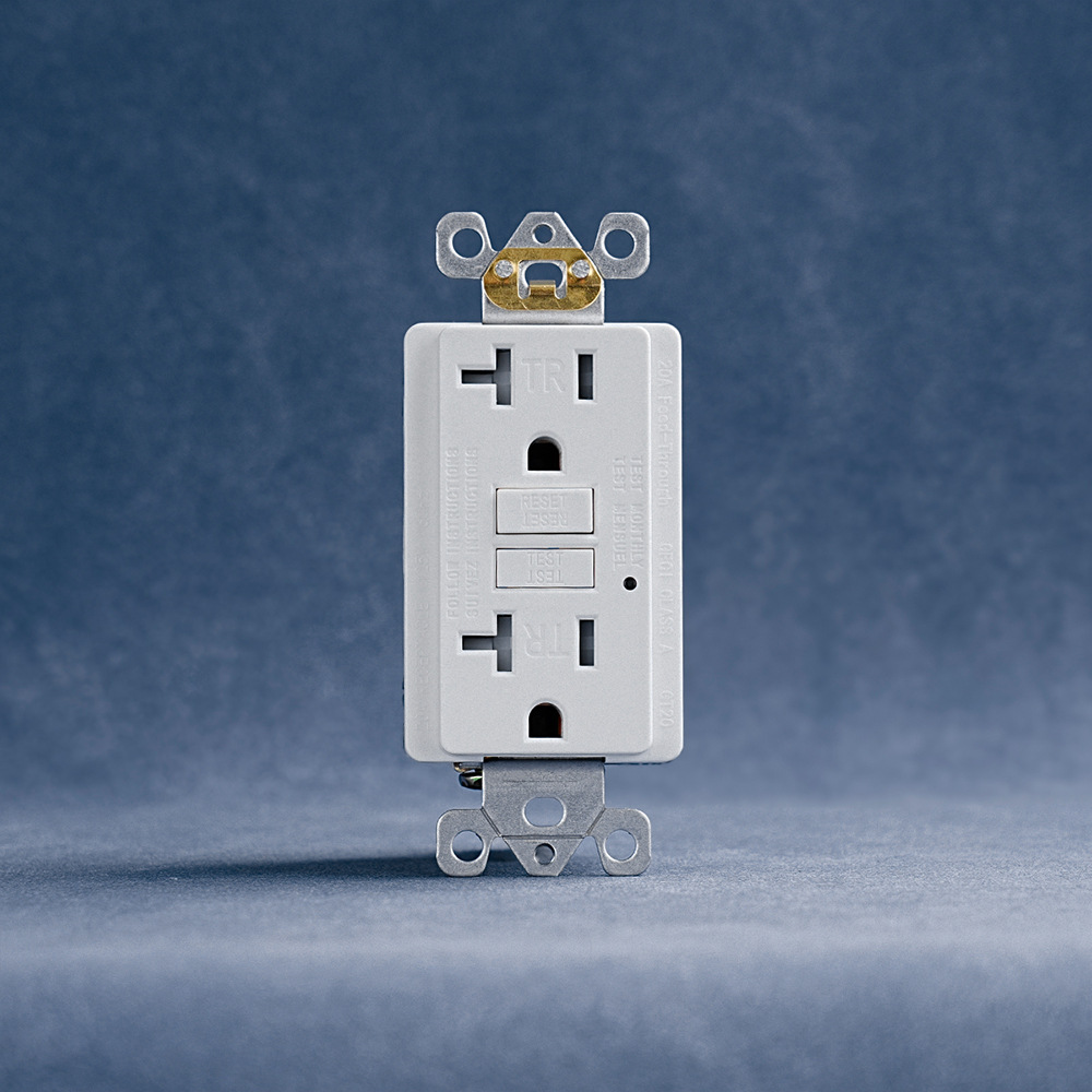 Serie norteamericana estándar americano americano 20AGFCI con panel sin tornillos toma de fuga 15A puerta de protección 125V UL