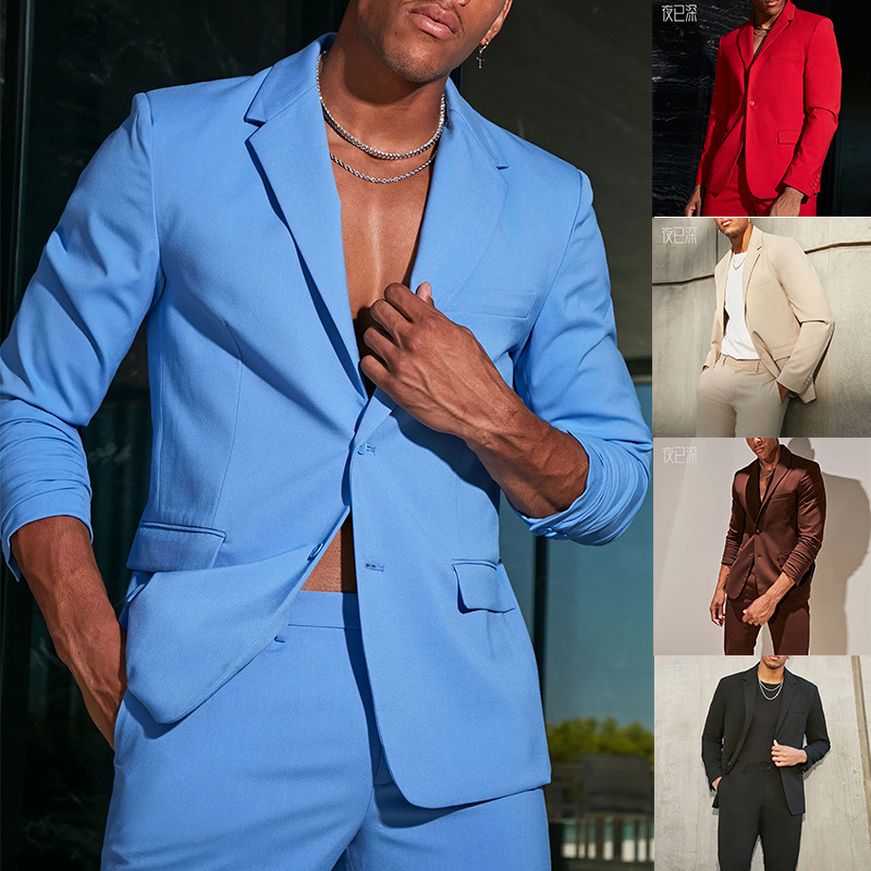 2024 new men's casual suits Amazon hot s...