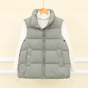 2025 New Korean Style Autumn and Winter Loose and Versatile Vest Women's Vest Short Fashion Korean Style Warm Cotton Vest Jacket