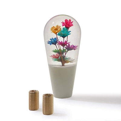 Bulb Type Resin with Flower: Cab and accessories - white-background-colorful-flowers