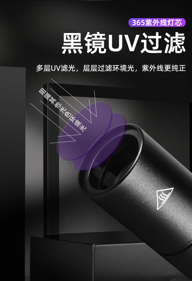 Uv Antique Banknote Detector Lamp Handheld Mini Purple Light Cat Moss Fluorescent Agent Bordeaux Solution Detection Rechargeable Flashlight