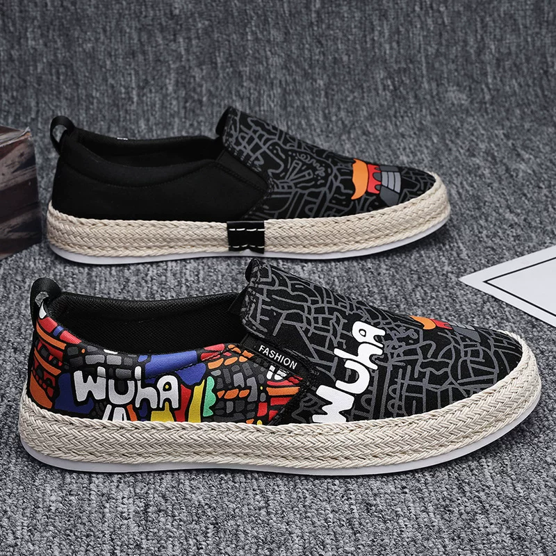 Cloth summer trend universal footwear, sneakers for leisure, deodorized sports shoes, slip-ons