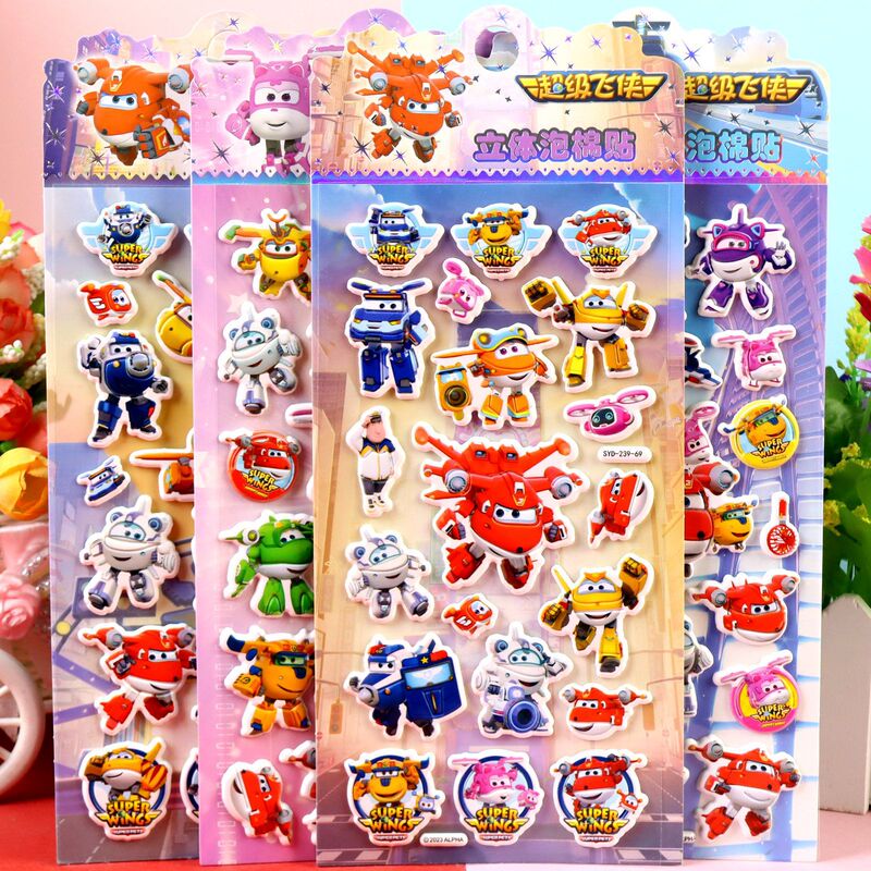 Genuine Super Flying Man's Toy Stickers Children Boys and Girls Little Love 3D Bubble Bubble Sticker Sticker