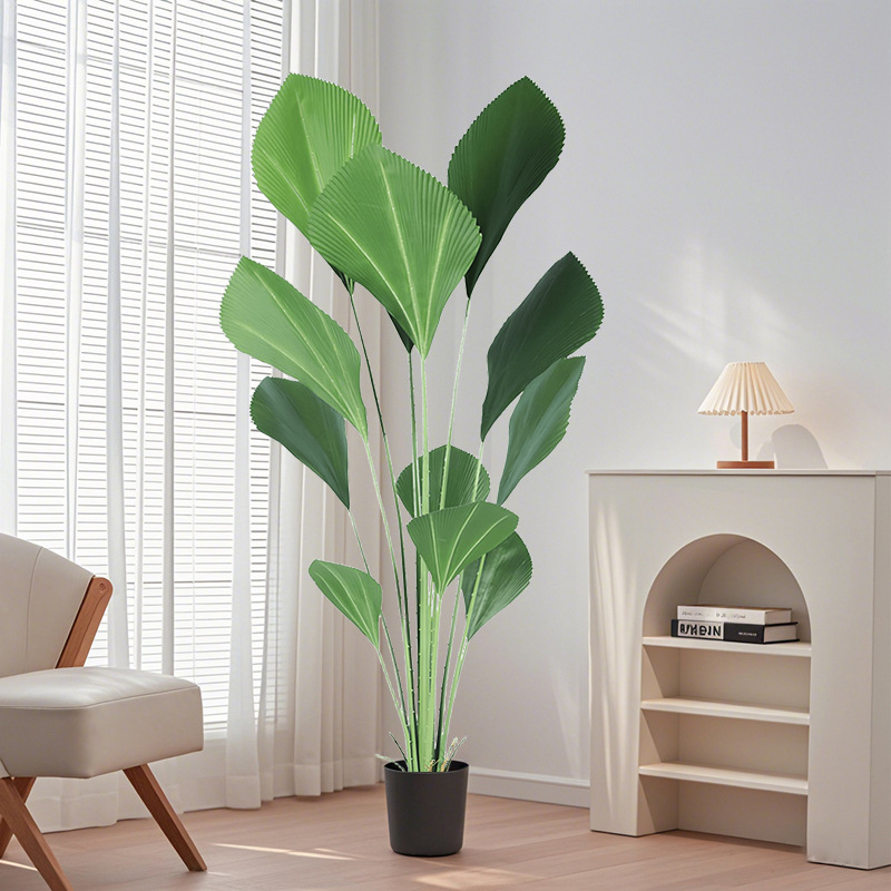 Simulación de plantas verdes Sumatra sala de estar interior piso a techo adorno en macetas hotel centro comercial gran decoración de plantas biónicas image 4