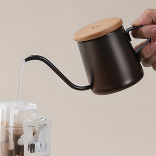 Hand-Brewed Coffee Pot with Ear-Hanging 304 Stainless Steel Water Kettle Mini Long Spout Thin Mouth Pot for Brewing Coffee Gift Utensils