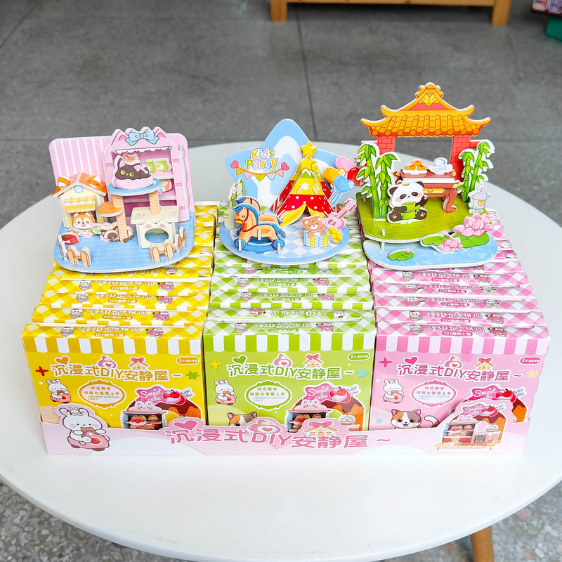 3D Stereo Puzzle Kidsren's Early Education Educational Puzzle Toy Kindergarten Students DIY Handmade Assembled Cabin Gift 3D Stereo Puzzle Kidsren's Early Education Educational Puzzle Toy Kindergarten Students DIY Handmade Assembled Cabin Gift