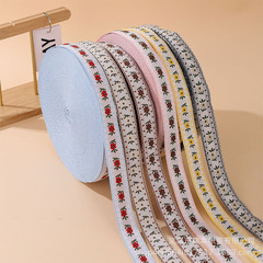 スポット刺繍小花レースリボンレトロエスニックスタイルリボンアクセサリーリボン diy 衣類装飾リボン