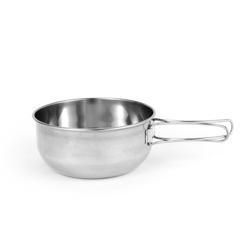Outdoor camping 304 stainless steel folding bowl portable set of pots and picnic tableware multi-functional combination set of bowls and cookware