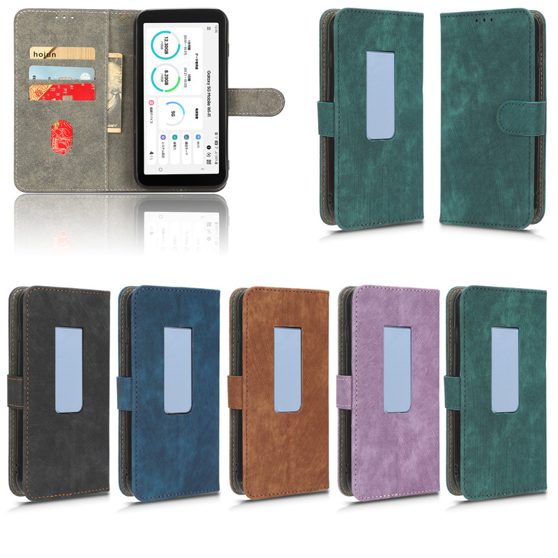 Applicable to Samsung Galaxy 5G Mobile Wi-Fi Mobile phone case SCR01 Japanese version Mobile phone leather case protective cover