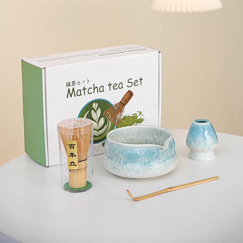 国境を越えた抹茶茶器専門窯釉百本立茶筌日本抹茶セット注ぎ口付き抹茶ボウル高価値|undefined