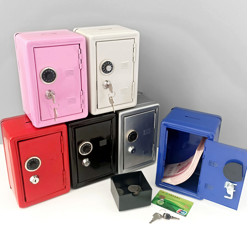 A creative metal savings bank, coin bank, key safe, and decorative box manufacturer offers a large, miniature version.