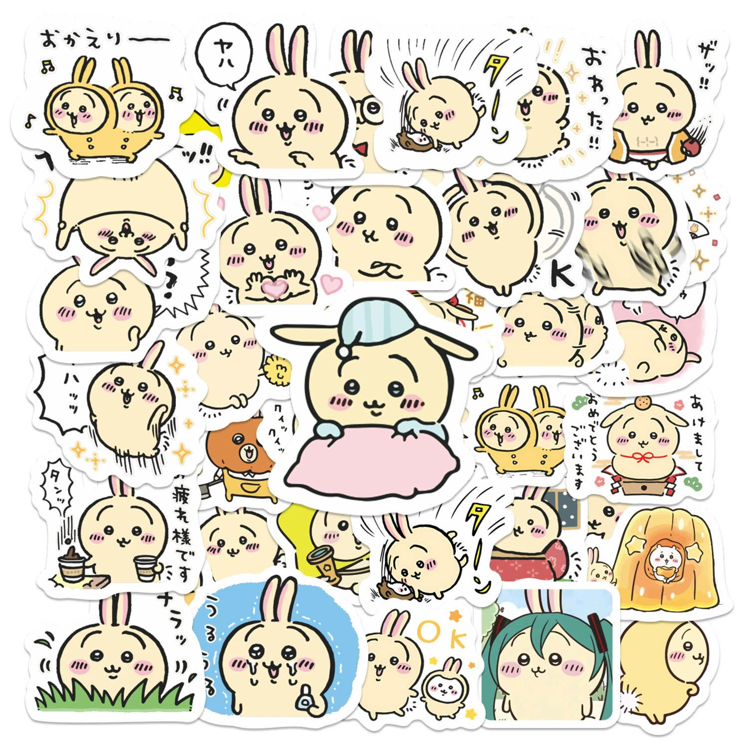 Sticker (cartoon) Cute Character Set for Suitcase & Laptop, 10×8 cm, lightweight