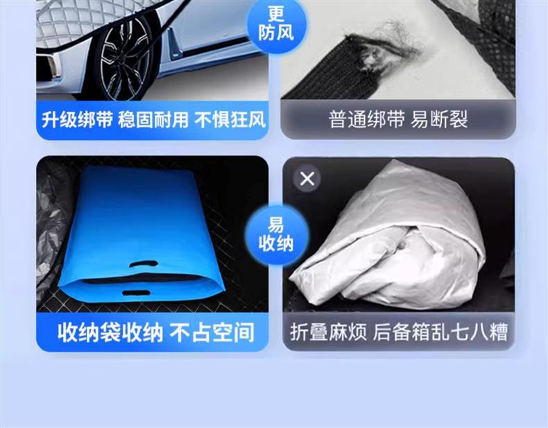 Car Garment Car Cover Winter Thickened Front Windshield Anti-frost Anti-snow Anti-freeze Cover Universal Snow Shield for All Windows