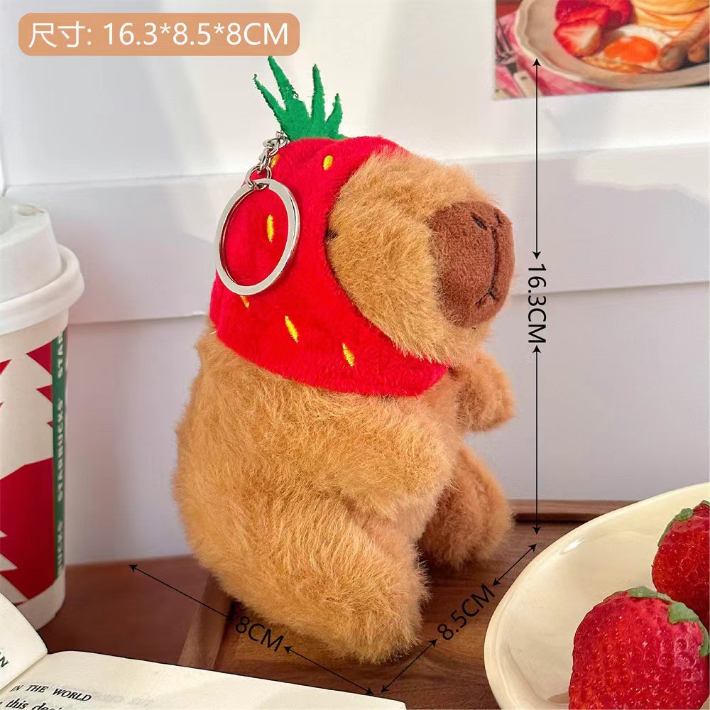 Capabala Snap anillo capybara muñeca pulsera muñeca de peluche juguete niña muñeca niños muñeca pequeño colgante