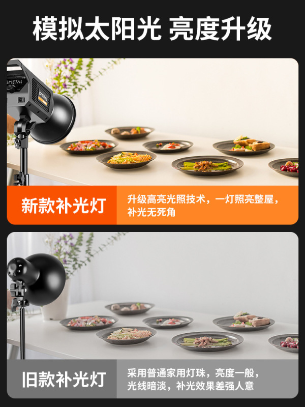 グルメ補助ライトled撮影生中継料理ジュエリーネイルビデオ撮影撮影照明キッチンデスクトップスタンド|undefined
