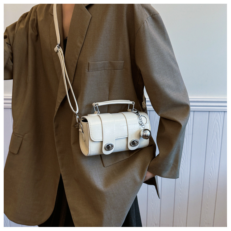 A trendy soft leather round bag for women, a new autumn/winter 2024 collection, stylish and versatile, single-shoulder crossbody bag for work undefined